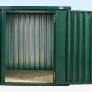 FLAT PACKED METAL STORAGE CONTAINER